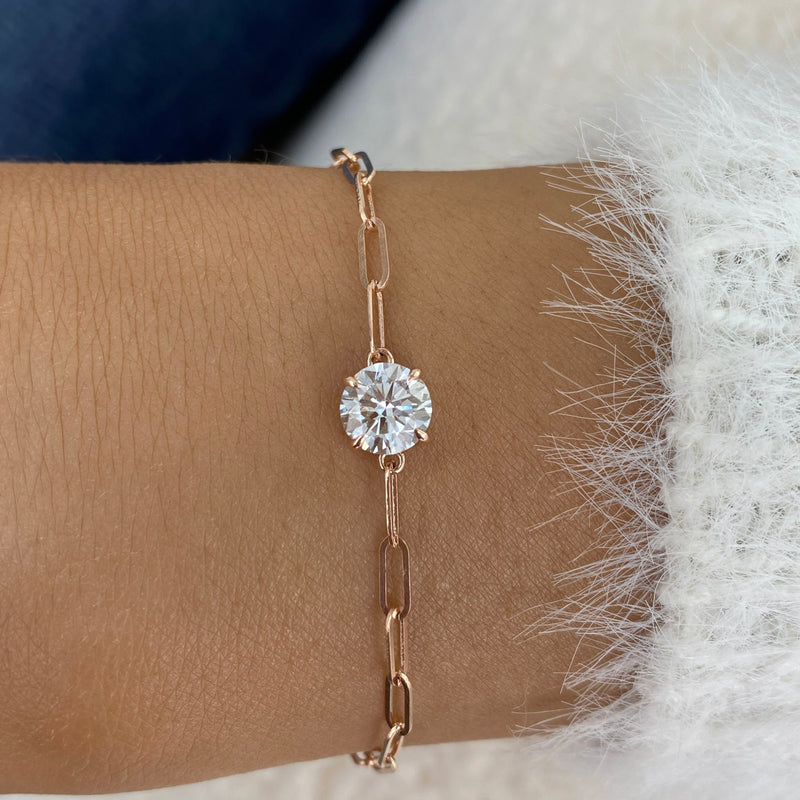 Diamond Chain Bracelet 0.9 ct Rose Gold