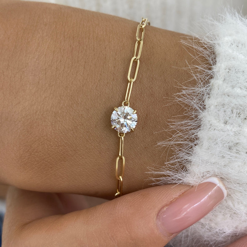 Diamond Chain Bracelet 0.9 ct Yellow Gold