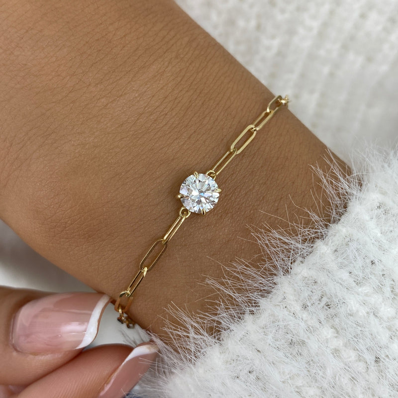 Diamond Chain Bracelet 0.9 ct Yellow Gold