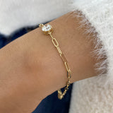 Diamond Chain Bracelet 0.9 ct Yellow Gold