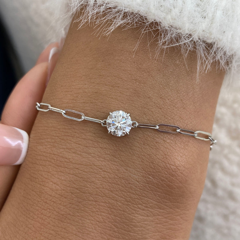 Diamond Chain Bracelet 0.9 ct White Gold