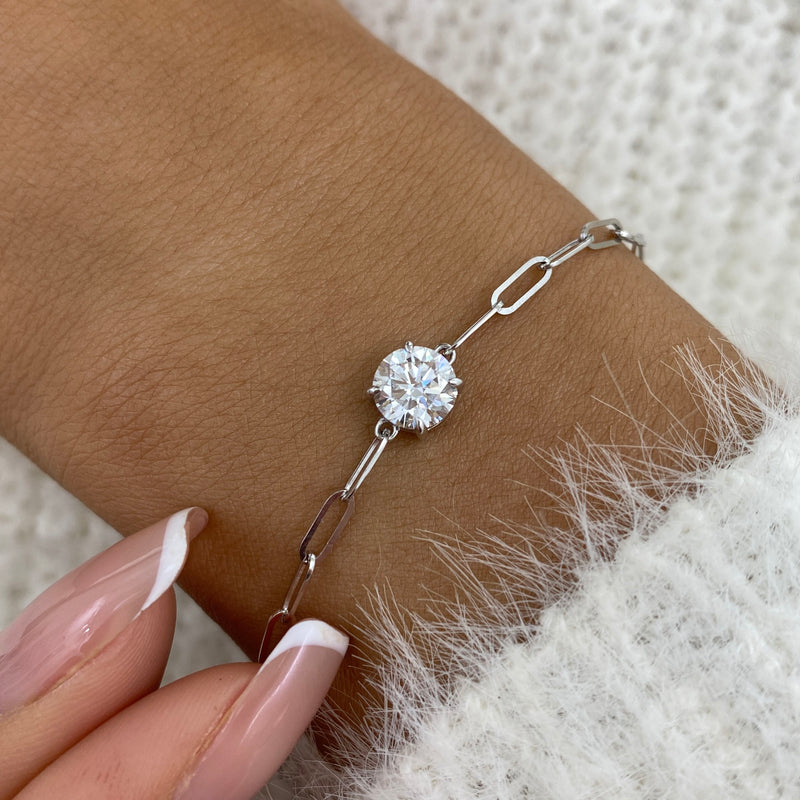 Diamond Chain Bracelet 0.9 ct White Gold