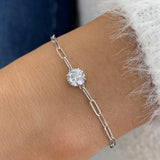 Diamond Chain Bracelet 0.9 ct White Gold