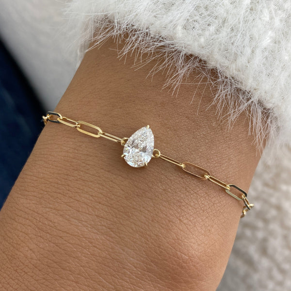 Diamond Chain Bracelet 0.9 ct Yellow Gold