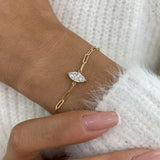 Diamond Chain Bracelet 0.8 ct Yellow Gold