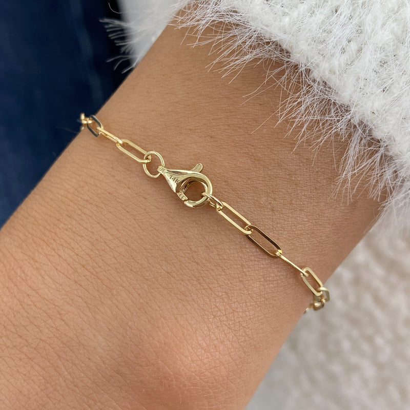 Diamond Chain Bracelet 0.8 ct Yellow Gold