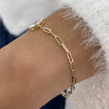 Diamond Chain Bracelet 0.8 ct Yellow Gold
