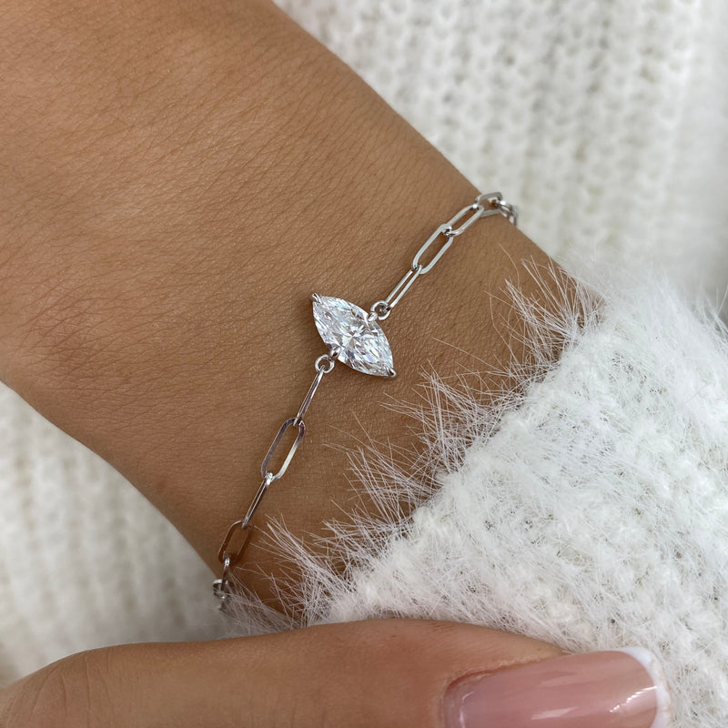 Diamond Chain Bracelet 0.9 ct White Gold