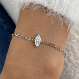 Diamond Chain Bracelet 0.9 ct White Gold