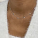 Diamond Stationed Necklace 1.3 ct White Gold
