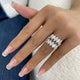 Prong Ring Ring 3.1ct TCW, 14K Gold