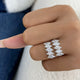 Prong Ring Ring 3.1ct TCW, 14K Gold
