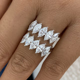 Diamond Band Ring 3.1 ct White Gold