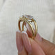 Diamond Two Stone Ring 1.8 ct Yellow Gold
