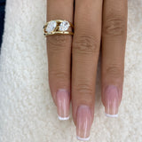 Diamond Two Stone Ring 1.8 ct Yellow Gold