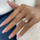 Diamond Two Stone Ring 1.8 ct Yellow Gold