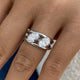 Diamond Two Stone Ring 1.7 ct White Gold