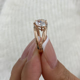 Diamond Two Stone Ring 1.5 ct Rose Gold