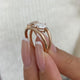 Diamond Two Stone Ring 1.5 ct Rose Gold