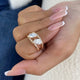 Diamond Two Stone Ring 1.5 ct Rose Gold