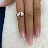 Diamond Two Stone Ring 1.5 ct Rose Gold