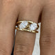 Diamond Two Stone Ring 1.7 ct Yellow Gold