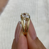 Diamond Two Stone Ring 1.7 ct Yellow Gold