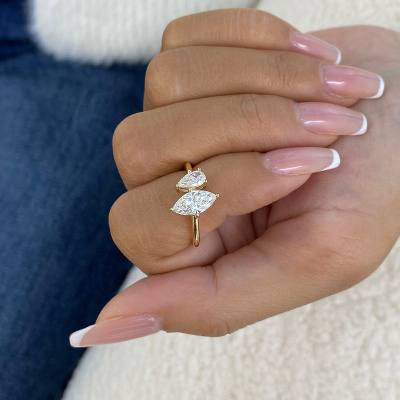 Diamond Promise Ring 1.2 ct Yellow Gold