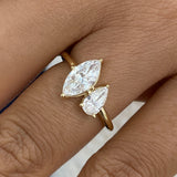 Diamond Promise Ring 1.2 ct Yellow Gold