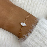 Diamond Chain Bracelet 0.8 ct Rose Gold