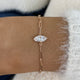 Diamond Chain Bracelet 0.8 ct Rose Gold