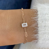 Diamond Chain Bracelet 0.9 ct Rose Gold