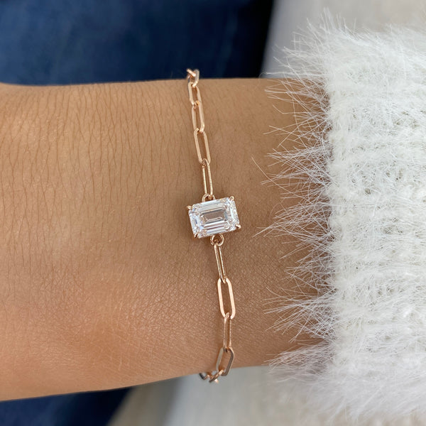 Diamond Chain Bracelet 0.9 ct Rose Gold