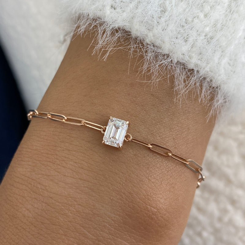 Diamond Chain Bracelet 0.9 ct Rose Gold