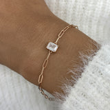Diamond Chain Bracelet 0.9 ct Rose Gold