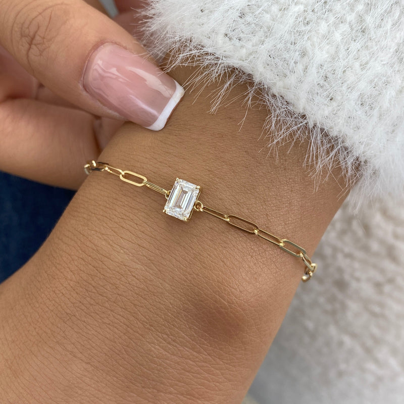 Diamond Chain Bracelet 0.9 ct Yellow Gold