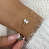 Diamond Chain Bracelet 0.9 ct Yellow Gold