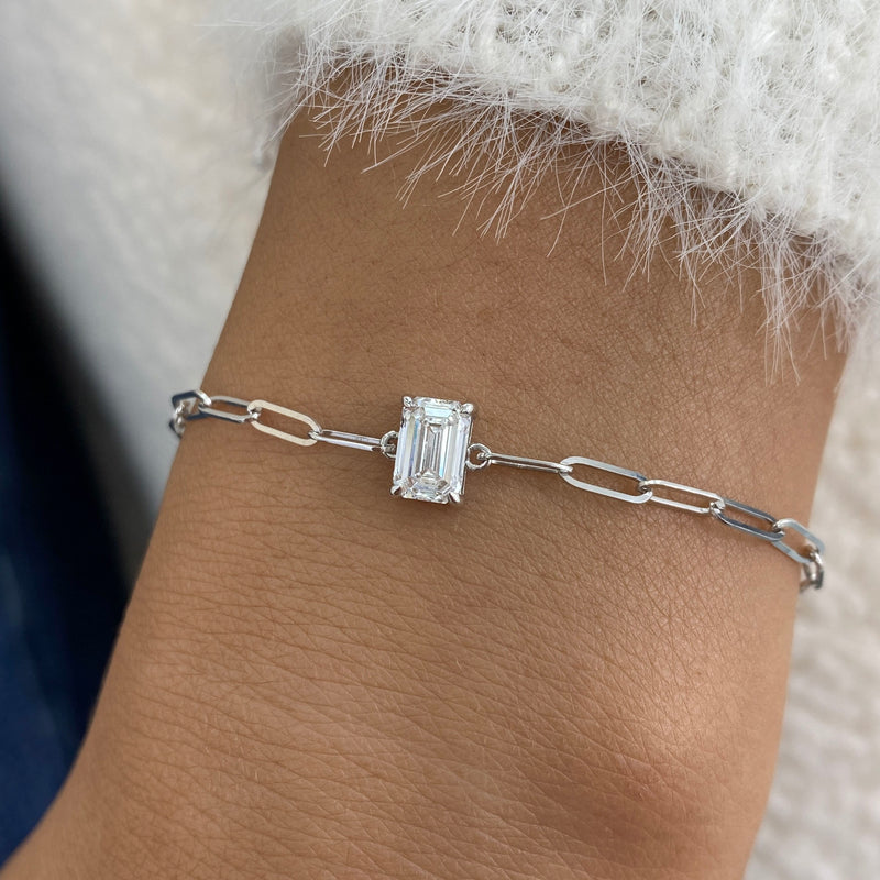 Diamond Chain Bracelet 0.9 ct White Gold