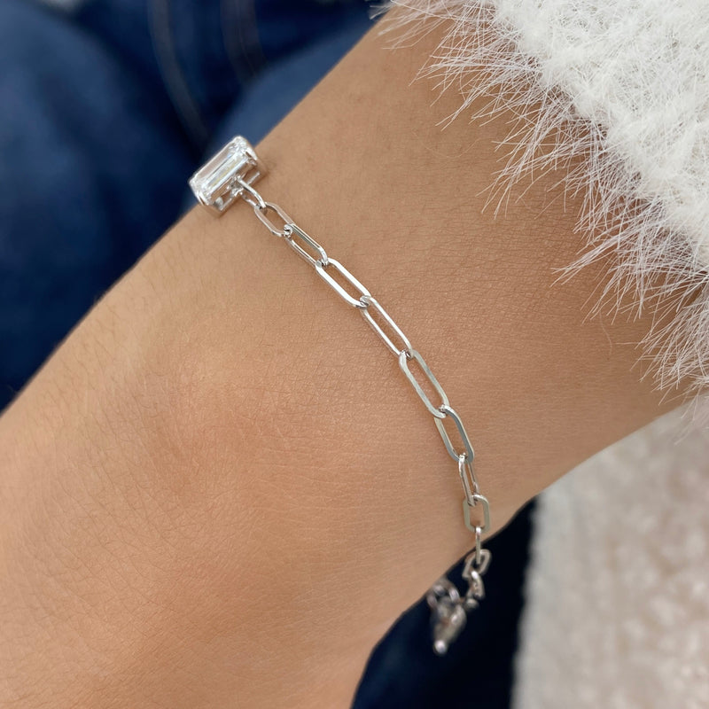 Diamond Chain Bracelet 0.9 ct White Gold