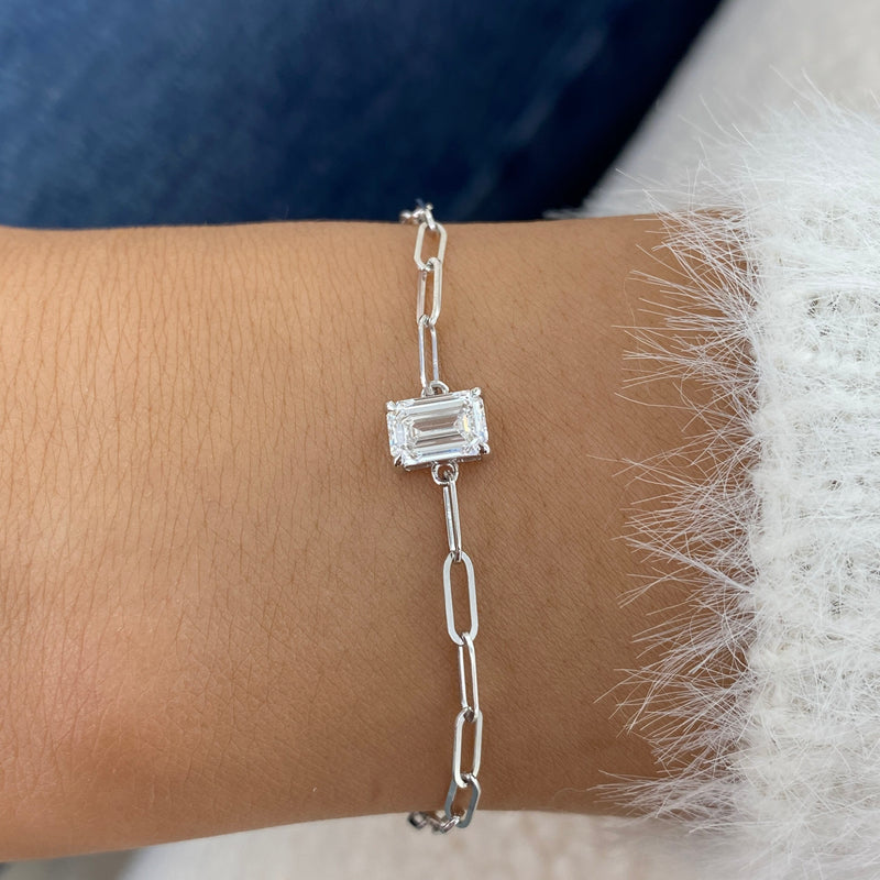 Diamond Chain Bracelet 0.9 ct White Gold