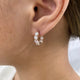 Diamond Hoop Earrings 3.2 ct Rose Gold