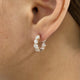Diamond Hoop Earrings 3.2 ct Rose Gold