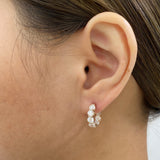 Diamond Hoop Earrings 3.2 ct Rose Gold