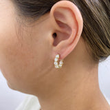 Diamond Hoop Earrings 3.1 ct Yellow Gold