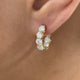 Diamond Hoop Earrings 3.1 ct Yellow Gold