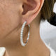 Diamond Hoop Earrings 3 ct White Gold