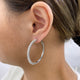Diamond Hoop Earrings 3 ct White Gold