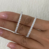 Diamond Hoop Earrings 3 ct White Gold