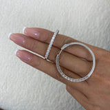 Diamond Hoop Earrings 3 ct White Gold