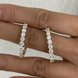 Diamond Hoop Earrings 3 ct Yellow Gold